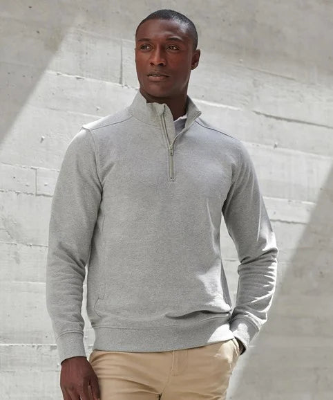 Henbury Unisex Sustainable ¼-Zip Sweatshirt